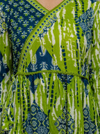 Vnyashri Leheriya Printed Tiered Kurta Pant Set with Dupatta